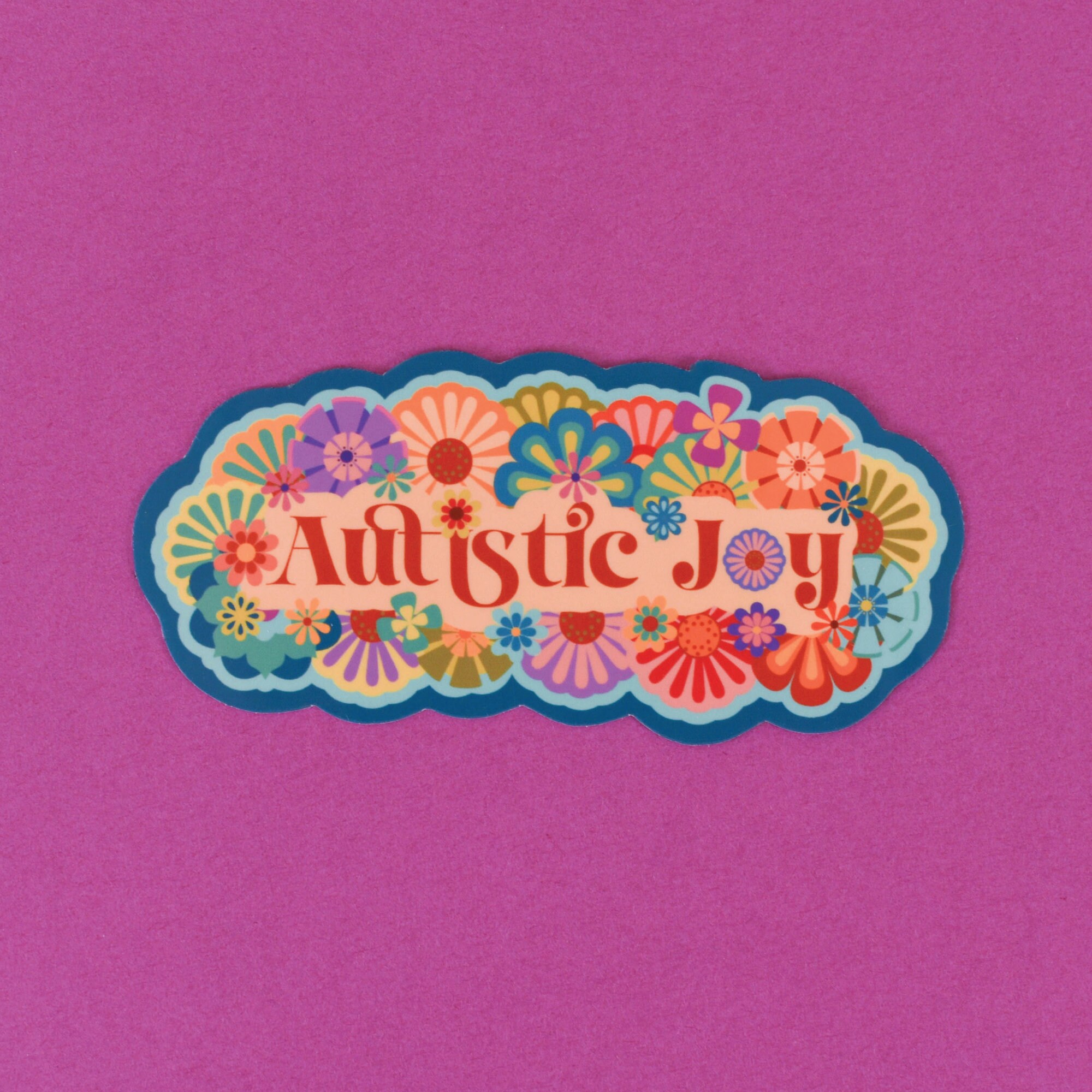 Flower Power Autistic Joy Sticker, Autism Pride Sticker, Neurodiverse ...