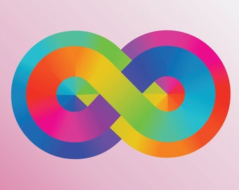 Rainbow Infinity Sticker, Autism Infinity Sticker, Neurodiversity Pride Sticker, Inclusion Sticker, Autism Acceptance Sticker