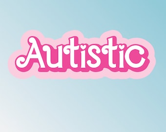 Autistic Girl Summer, Autistic Sticker, Neurodivergent sticker, Autism Pride Sticker, Neurodiversity Sticker for Waterbottle or Laptop