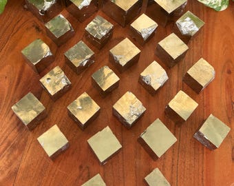 Natural Pyrite Cube Specimens from Spain / Peru