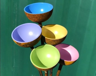 Coloured Rain Catchers x5