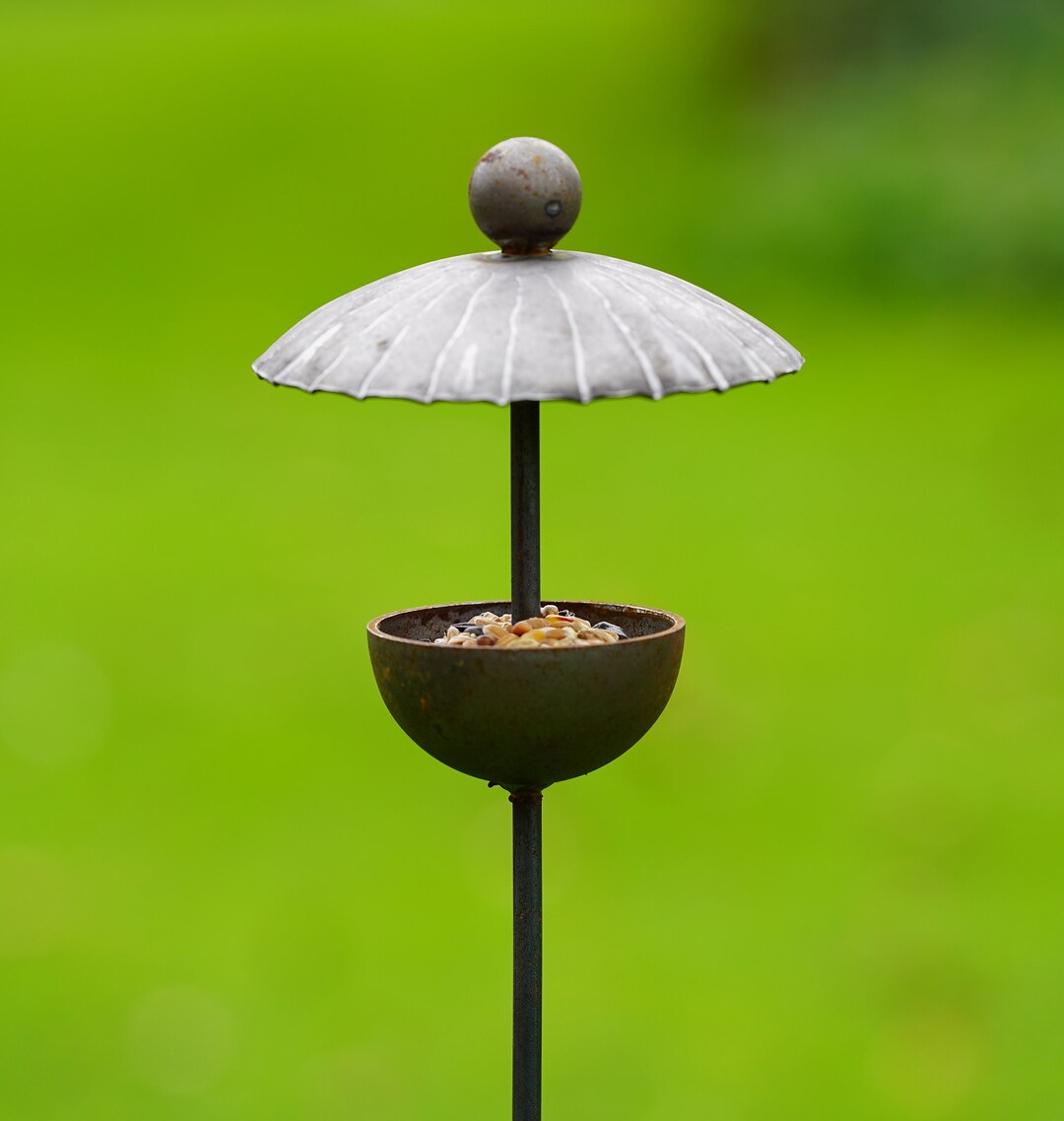 Bird Feeder Rustic Metal Bird Feeder Bird Feeding Station Small Bird