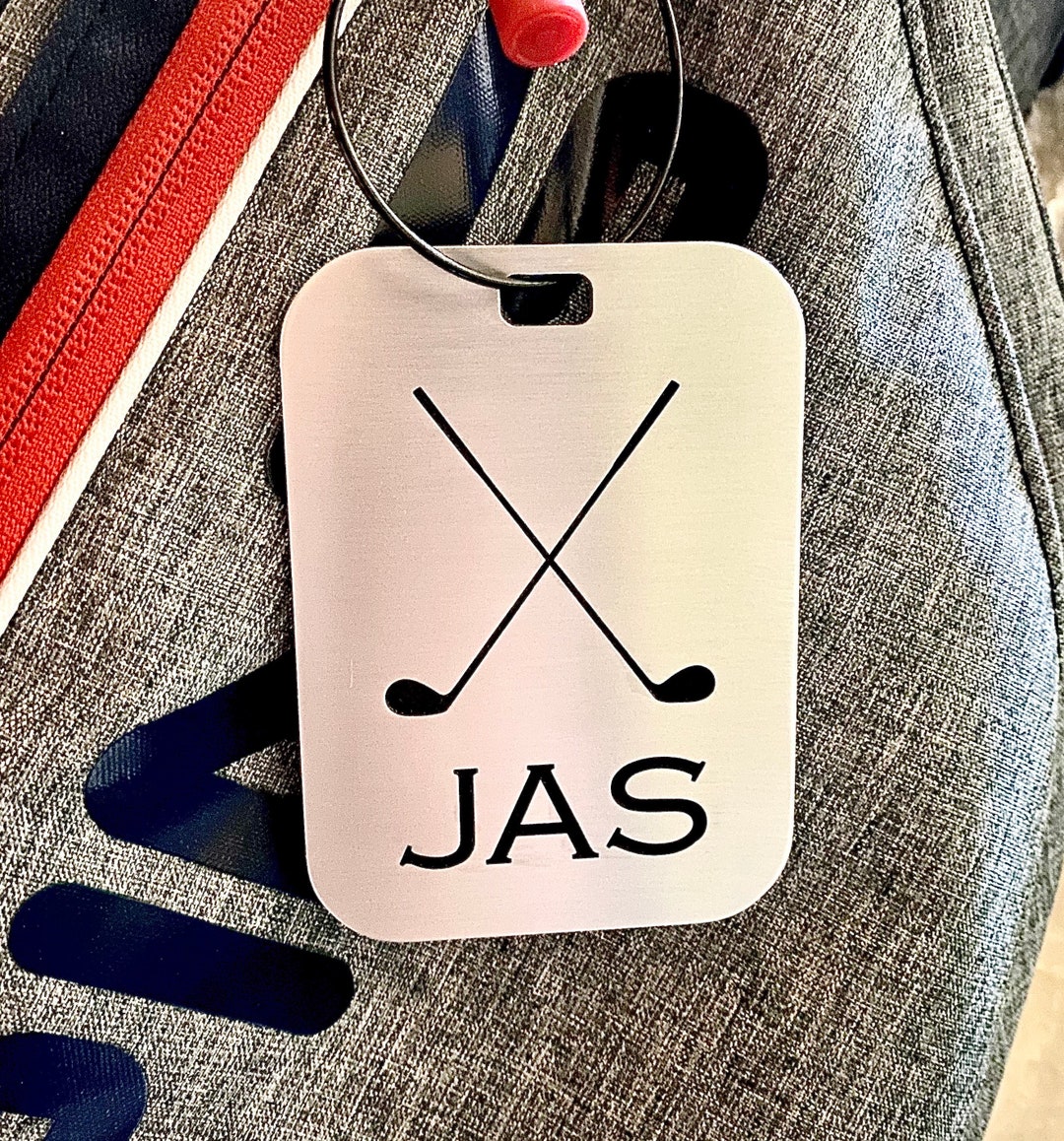 Golf Bag Tag Custom Engraved Metal Luggage Tag Personalized Golf Gift