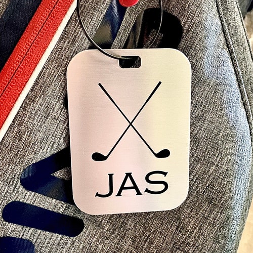 Golf Bag Tag Custom Engraved Metal Luggage Tag Etsy