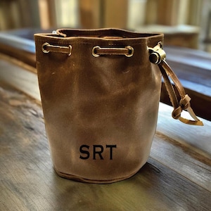 Personalized Golf Valuables Pouch - Genuine Leather - Golf Tee Bag - Golf Ball Bag - Gifts For Men - Groomsmen Gifts - Golf Bag Accessories