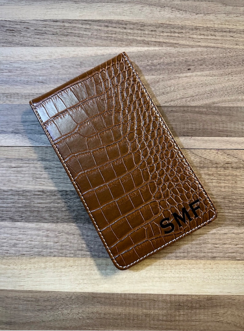 Personalized Leather Golf Yardage Book Holder Golf Scorecard Etsy