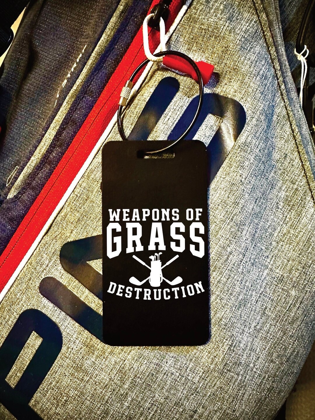 Golf Bag Name Tag Engraved Metal Bag Tag Luggage Tag Etsy