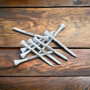 Personalized Golf Tees - Custom Laser Engraved - 3.25" - Natural Wood or White - Personalized Golf Gift - Custom Tees