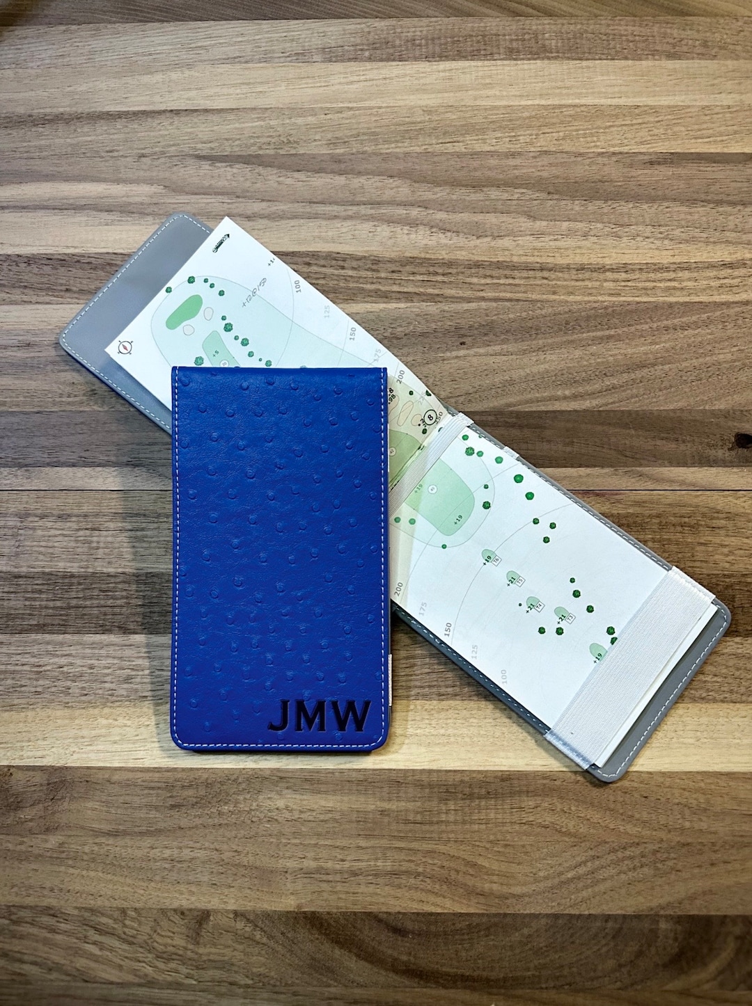 Personalized Leather Golf Yardage Book Holder, Golf Scorecard Holder