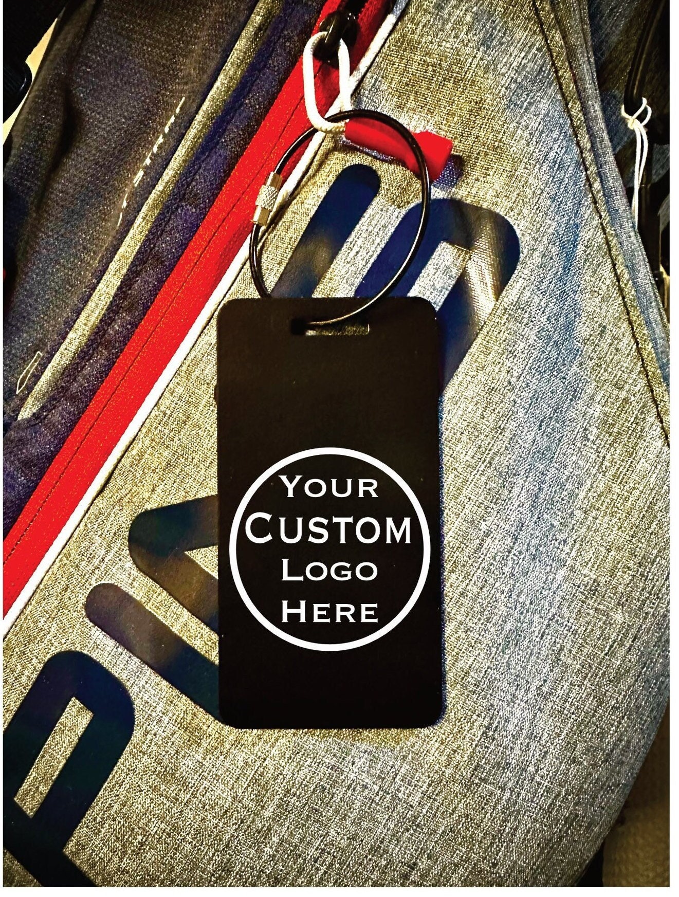 Custom Logo Golf Bag Tag Custom Engraved Metal Tag Etsy