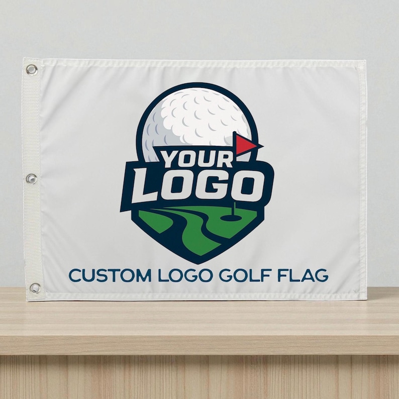 Custom Personalized Golf Flag | Full Color Logo 20x14” Pin Flag With ...