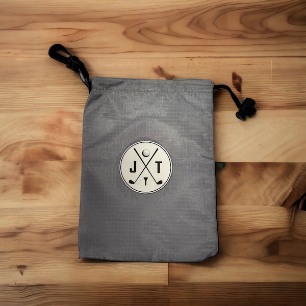 Personalized Golf Valuables Pouch - Golf Tee Bag - Golf Ball Bag - Golf Gifts For Men - Groomsmen Gifts - Golf Bag Accessories