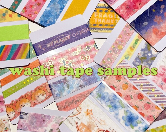 Washi Tape Sample Card / Washi Tape Sample Grab Bags / Cute Etsy