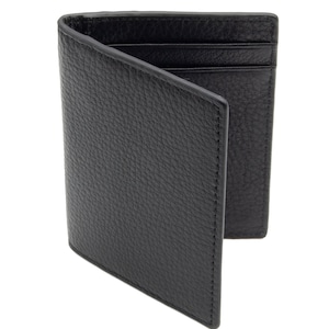 La vaca bronceada- Slim Minimalist Cardholder Wallet para hombres mujeres, Mini Bifold, compacto, bolsillo frontal (burbuja negra)
