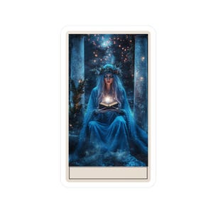 Pegatina personalizable de la carta del tarot La Madre del Aquelarre