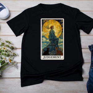 Judgement tarot card shirt for crystal and witch lovers alike, Tarot t-shirt, Cat shirt