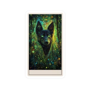 Sticker carte de tarot personnalisable Gardien du voile