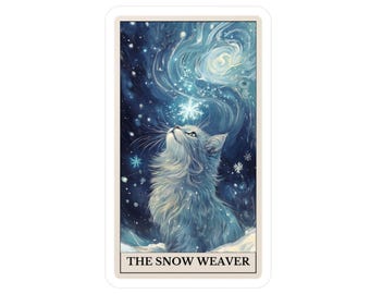 Snövävarens tarotkortklistermärke