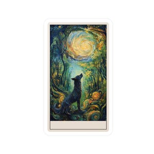 Sticker carte de tarot personnalisable The Forest Guardian