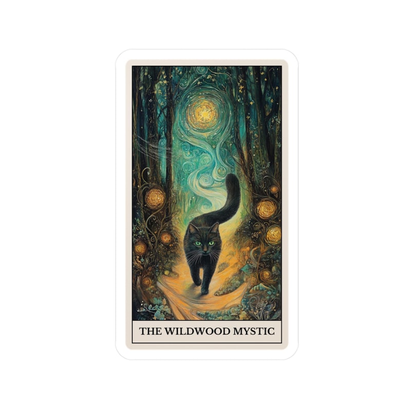 Adesivo de carta de tarô Wildwood Mystic imagem 1