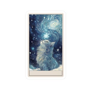 Sticker carte de tarot personnalisable Le tisserand des neiges
