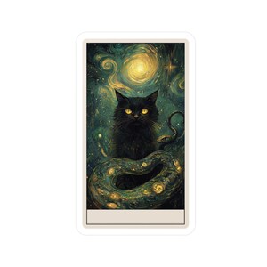 Sticker carte de tarot personnalisable Le murmure du serpent