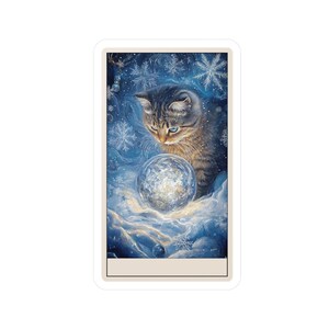 Sticker carte de tarot personnalisable Le prophète de l'hiver