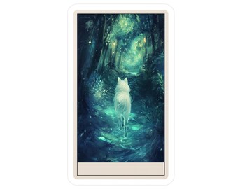 Den eteriska guiden, anpassningsbart tarotkortklistermärke