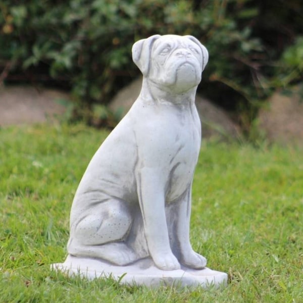 Boxer Dog Garden Statue Etsy