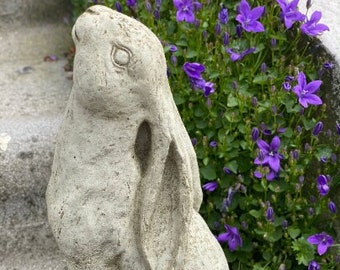 RABBIT statue. Garden rabbit statue, rabbit garden statue, Stone Garden Moon, Concrete Rabbit, Concrete Bunny, Cute rabbit statue, Concrete