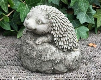 Igel Statue für Garten, Garten Tier Dekoration, Igel Stein Statue, Beton Tier Statuen, handgemachte Statuen, Tier Liebhaber Geschenk