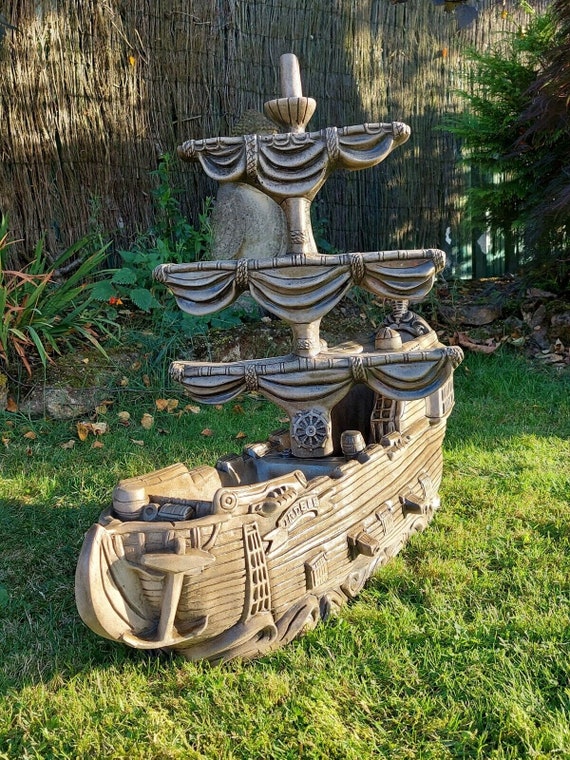 Amazing Captain Jack's Ship Large Garden Ship Statue Pirate Decor for  Backyard Large Concrete Figure Vintage Garden Decor Gift Fot Him -   Canada