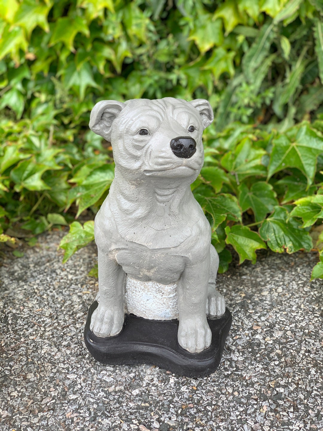 Staffordshire Dog Statue Bullterrier Ornament for Garden American Staff