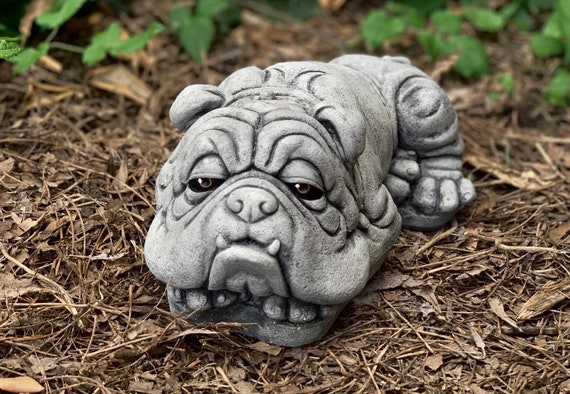 Französische Bulldogge Statue Beton Bulldogge Garten Bulldogge Dekoration  Outdoor Zement Hunde Pet Memorial Custom Hunde Figur für Zuhause Haustier  Verlust - .de