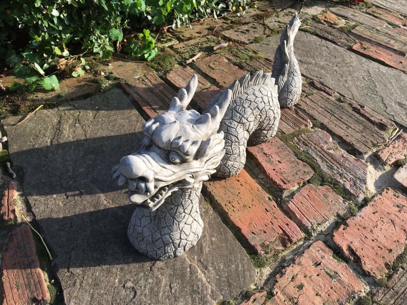 Large Dragon Sculpture Concrete Chinese Dragon Statue Stone Etsy