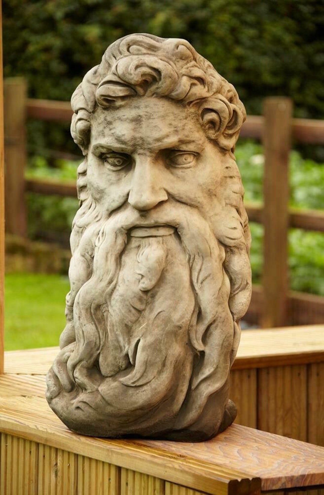 Garden Face Art, Man Bust Statue, Modern Art Statue, Custom Face for