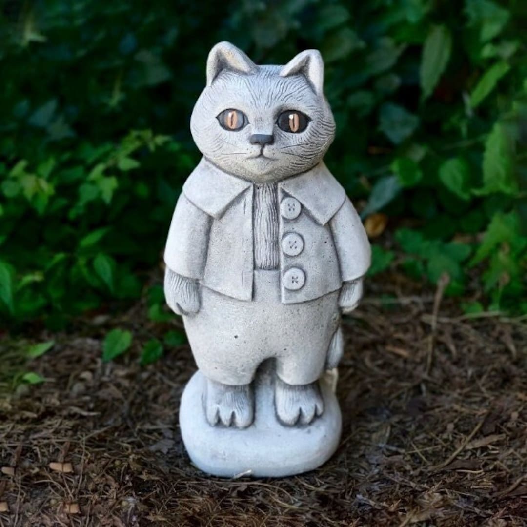 Funny Cat Statue for Home and Garden Decoration Concrete Cat Sculpture