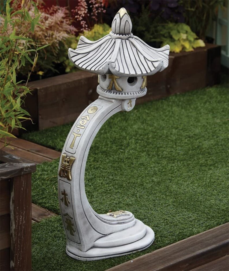 Garden Statue Japanese Light Japanese Lantern Sculpture Etsy UK