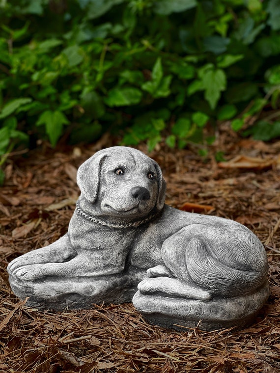 lustige Deko-Gartenfigur Tier Figur im Stiefel Gartenfigur Hund