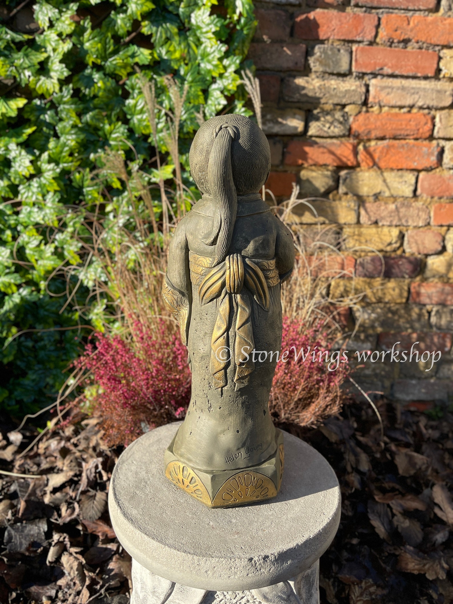 Chinese Woman Statue Woman Sculpture Azian Art Statue Garden Etsy