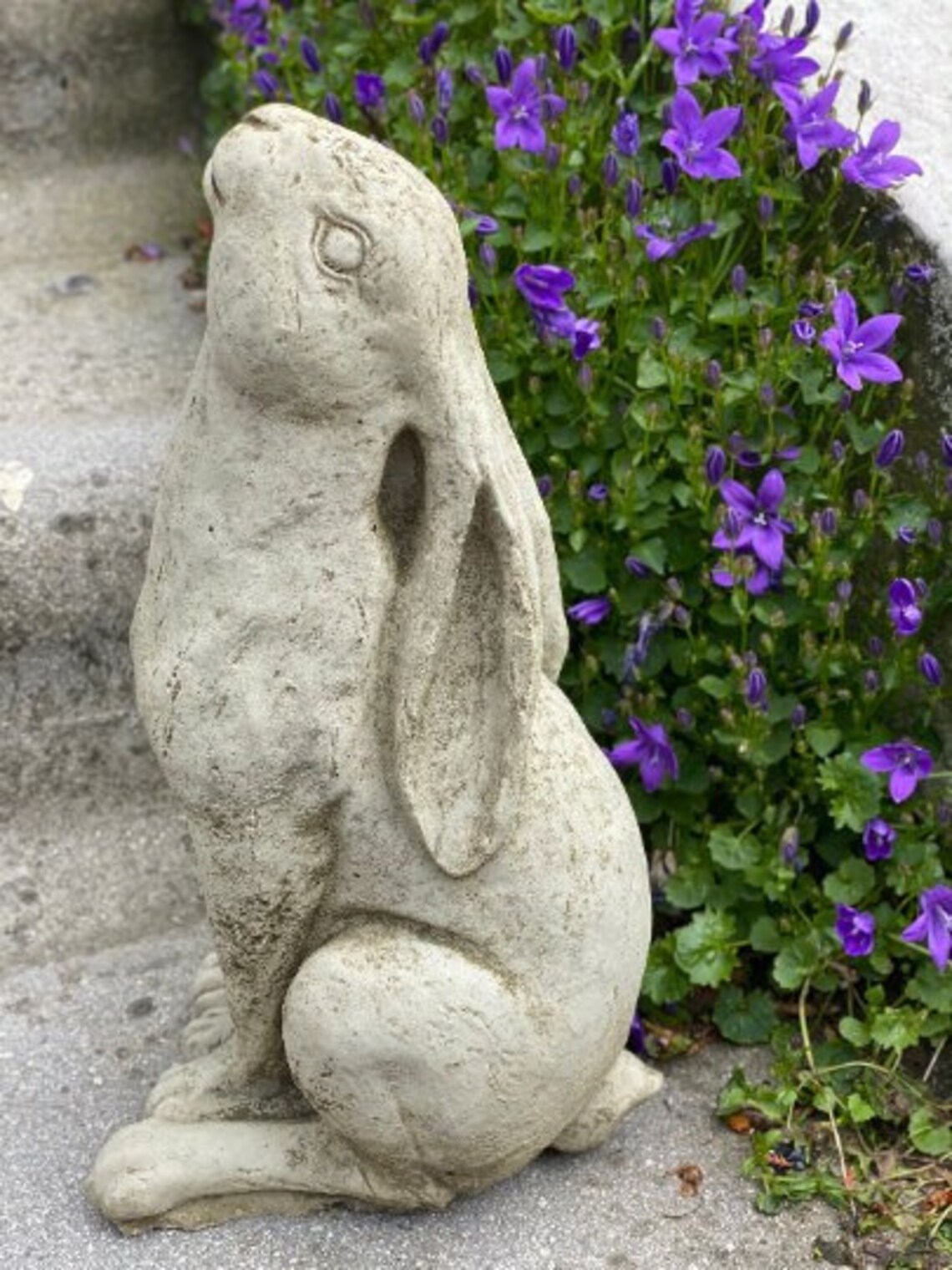 RABBIT Statue. Garden Rabbit Statue Rabbit Garden Statue Etsy