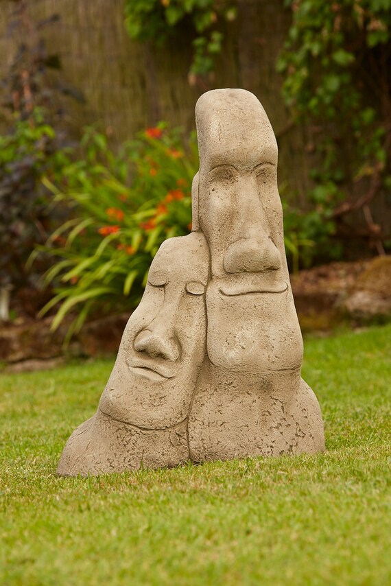 Easter Island Statue Head Heads Garden Moai Statues Stone