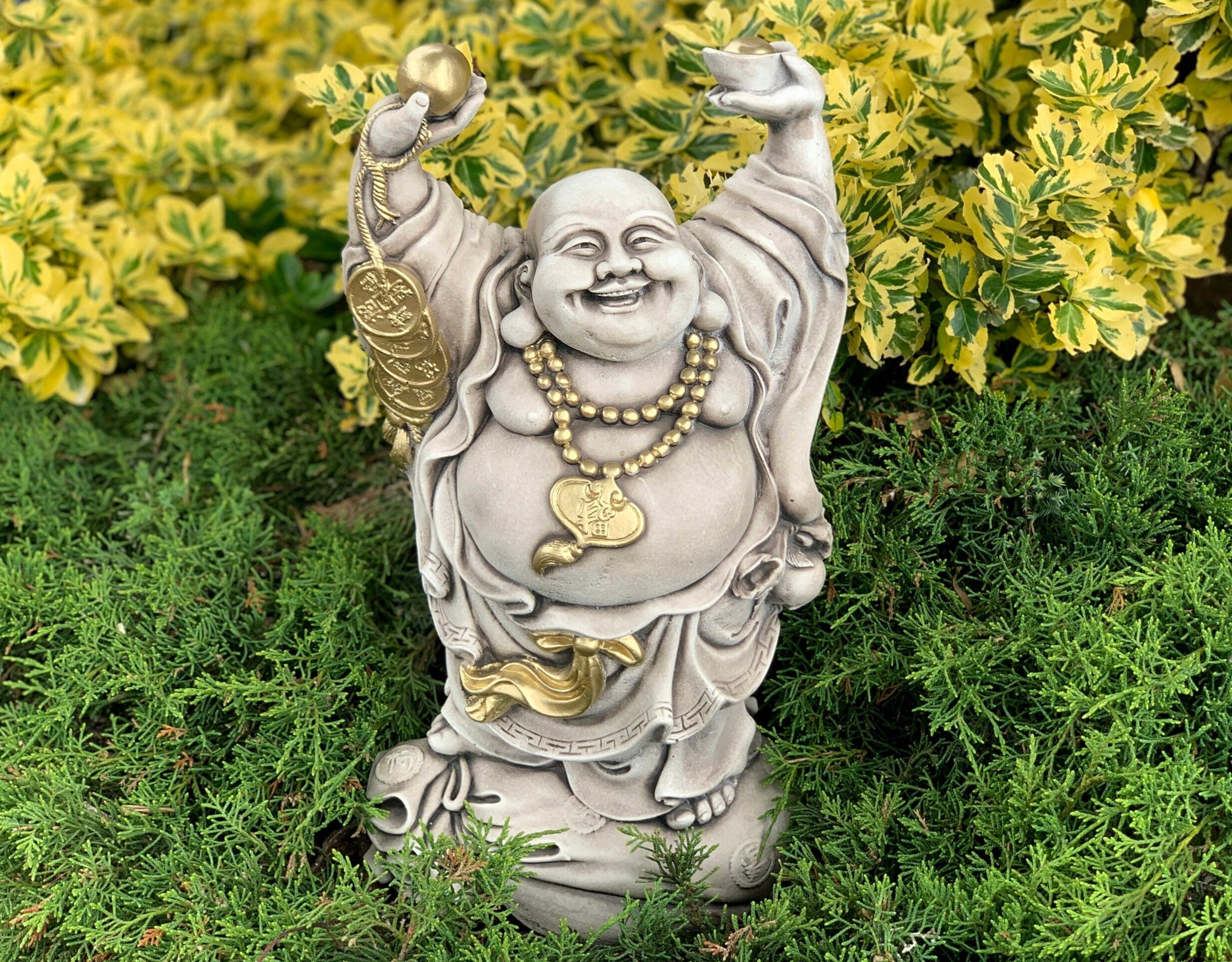 Laughing Buddha Garden Statue