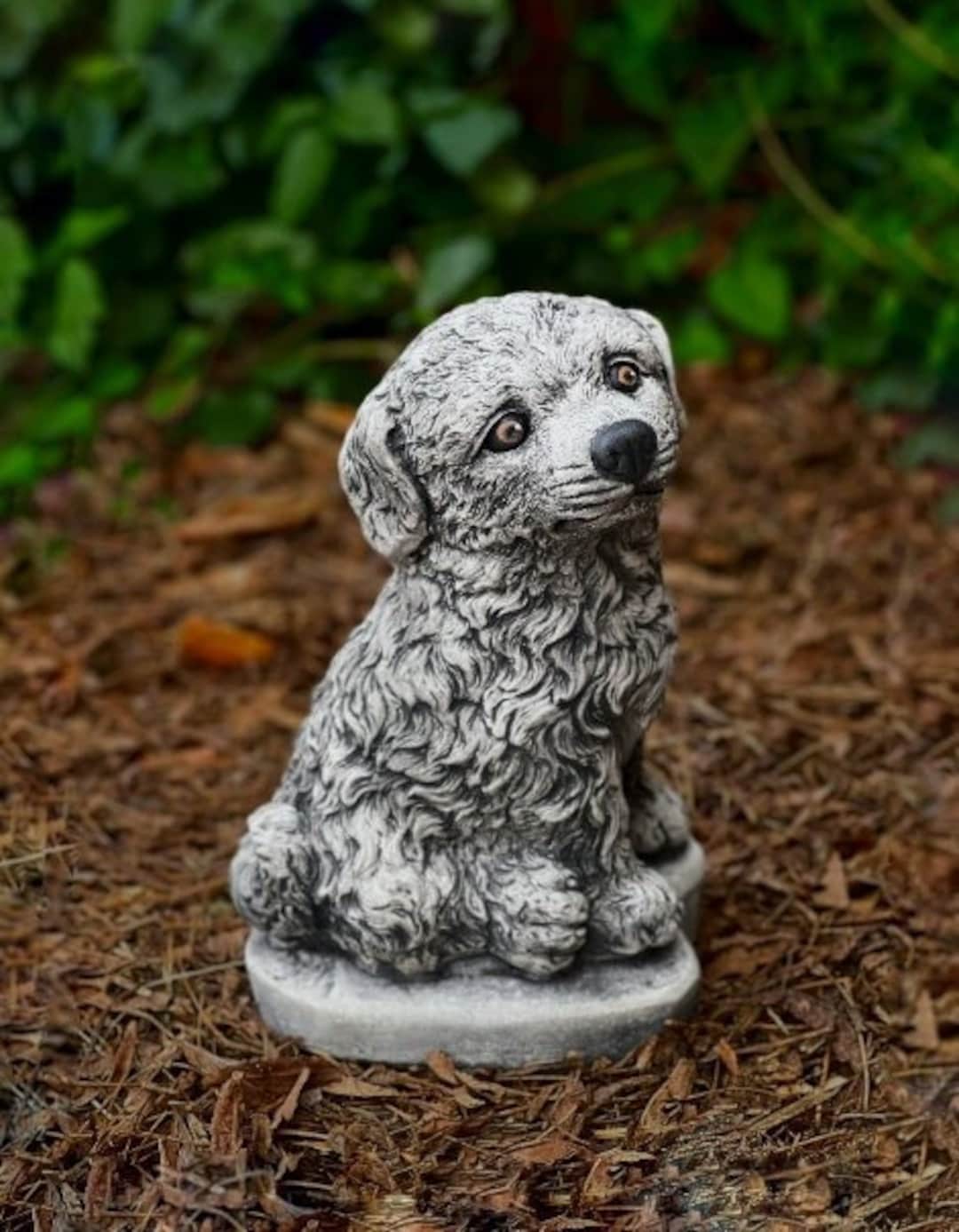 Cute Puppy Garden Dog Statue Concrete Sitting Puppy Sculpture Dog