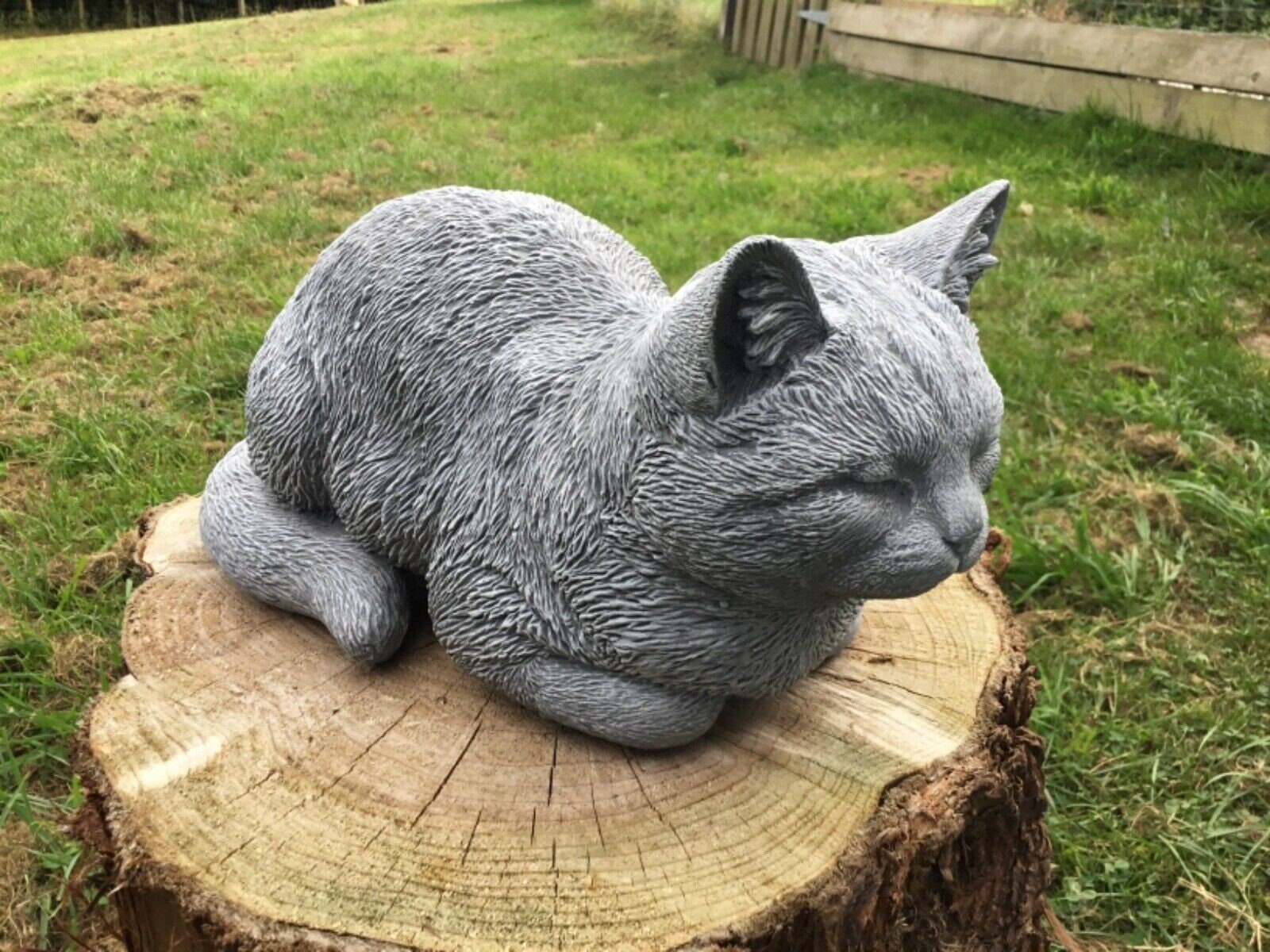 Sleeping Cat Statue Cat Garden Statue Cat Memorial Stone Cat Etsy UK