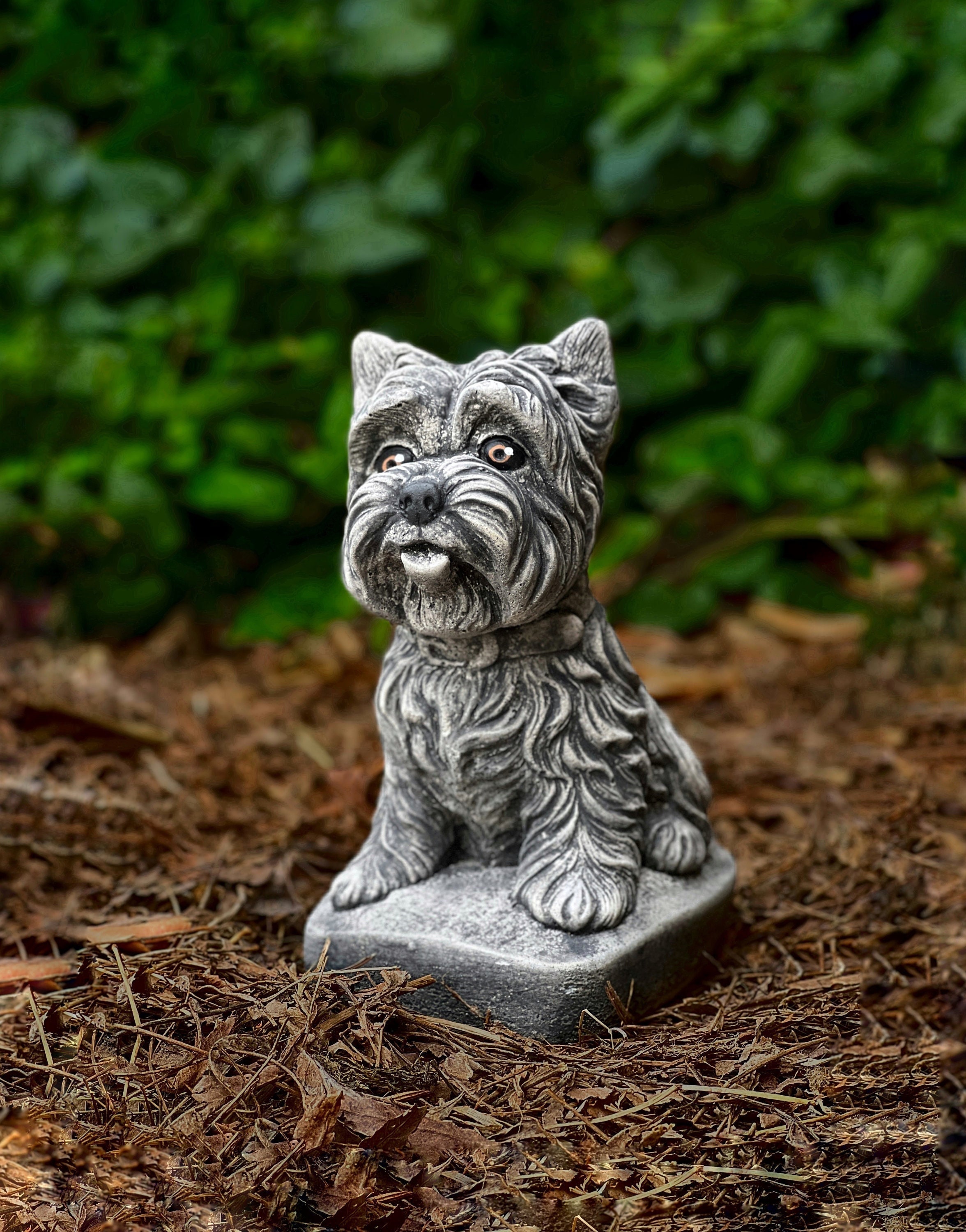 Concrete York Statue Yorkshire Terrier Figure Westie Dog - Etsy Norway