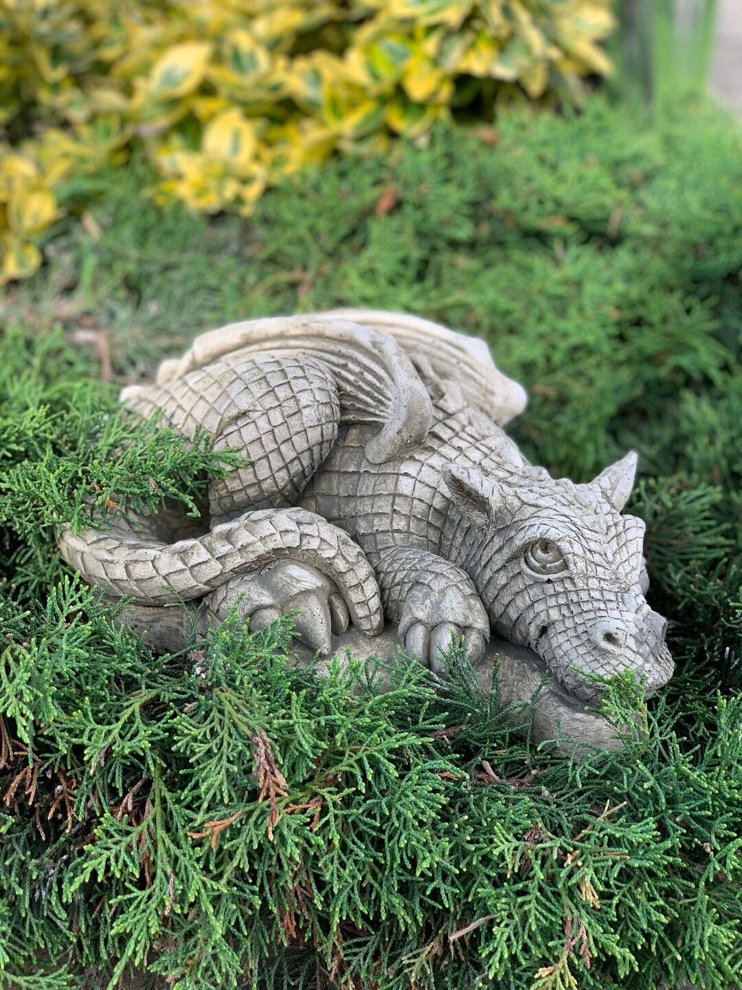 Dragon Sculpture Large Cement Dragon Statue Concrete Dragons Etsy