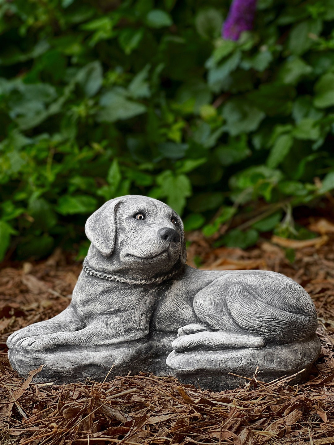 Labrador Garden Statue Stone Labrador Retriever Concrete Etsy