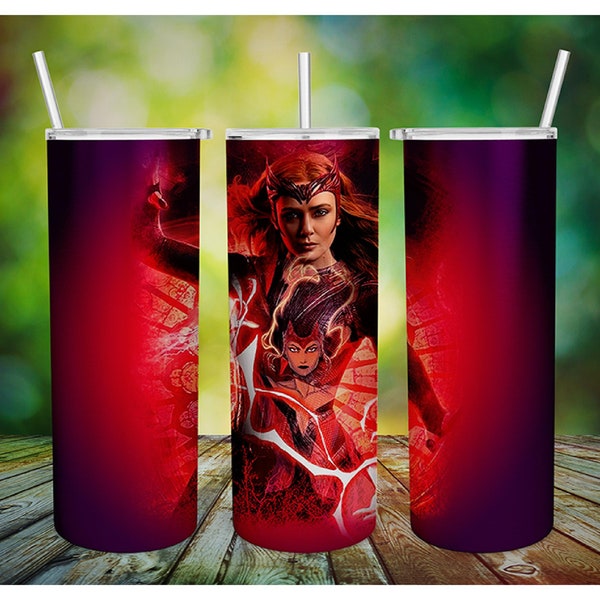 Scarlet Witch 20oz Skinny Tumbler Wrap