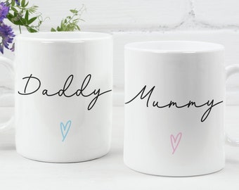Mummy And Daddy Mugs - Mummy Daddy Mug Set - Mummy Mug - Mummy To Be - Daddy To Be - Gifts For Mum - Mummy And Daddy Gifts - Baby Shower